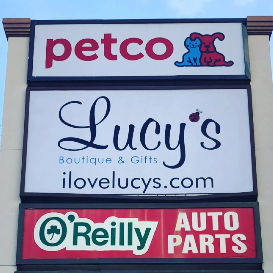 Petco, Lucy's Boutique and O'Reilly Auto Parts Multi-Tenant Pylon Sign