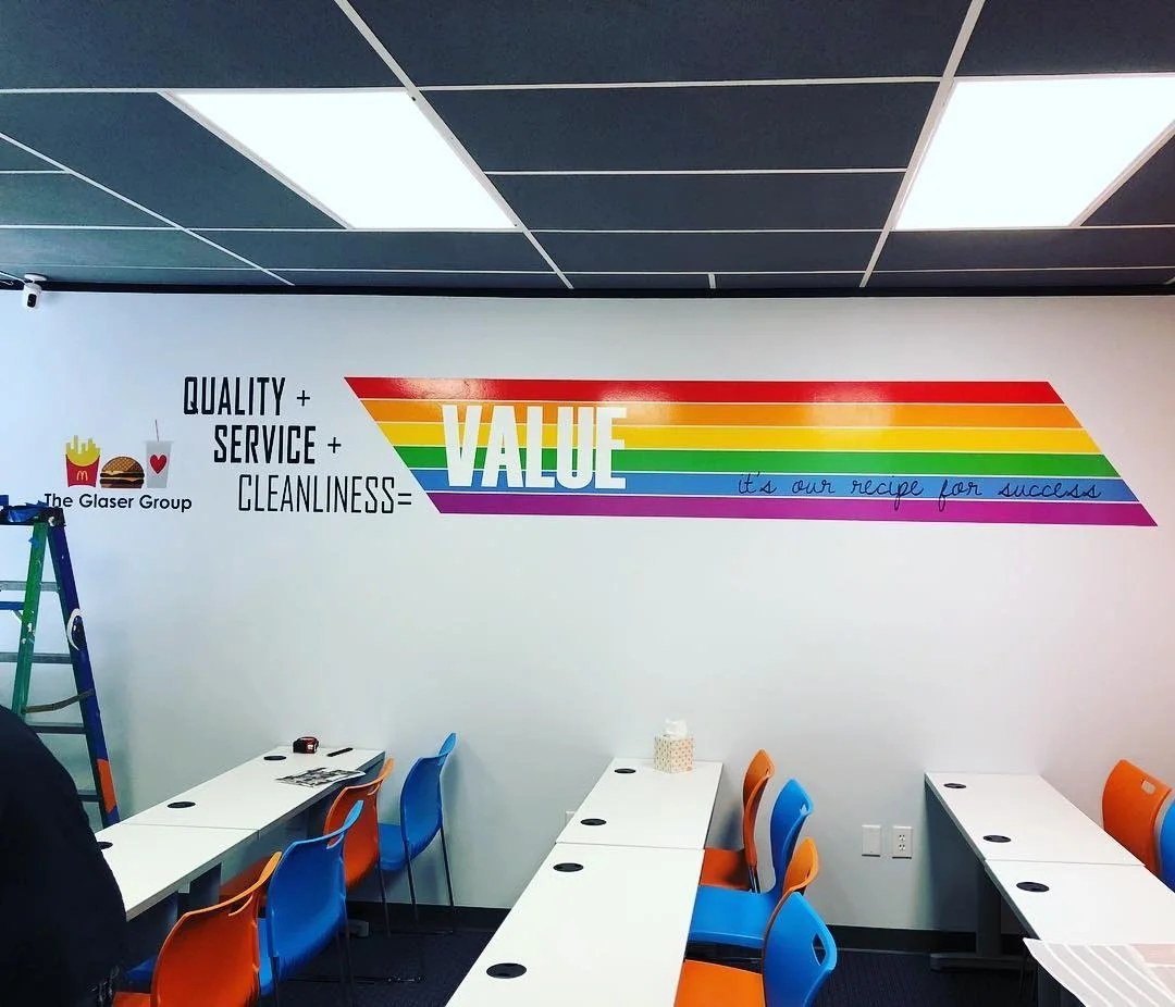 The Glaser Group Training Room Wall Graphic — Wall Murals & Interiors installed by Stingray Signs LLC