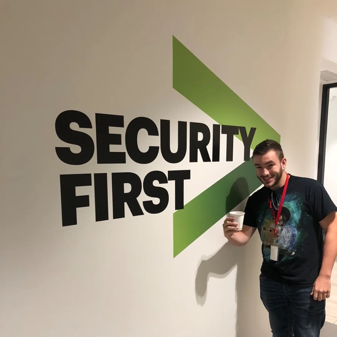 'Security First' Corporate Wall Graphic — Wall Murals & Interiors installed by Stingray Signs LLC