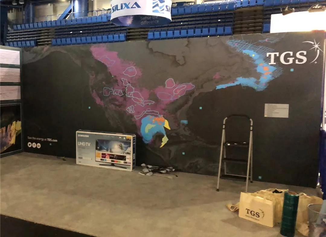 TGS Large-Format Map Mural Installation — Wall Murals & Interiors installed by Stingray Signs LLC