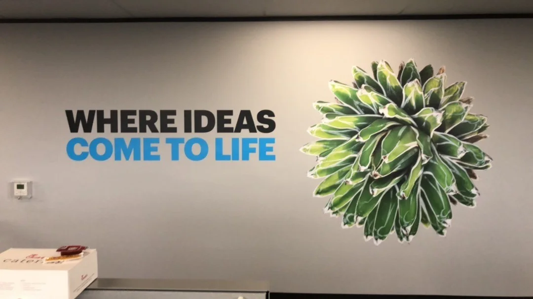 'Where Ideas Come To Life' Office Mural — Wall Murals & Interiors installed by Stingray Signs LLC