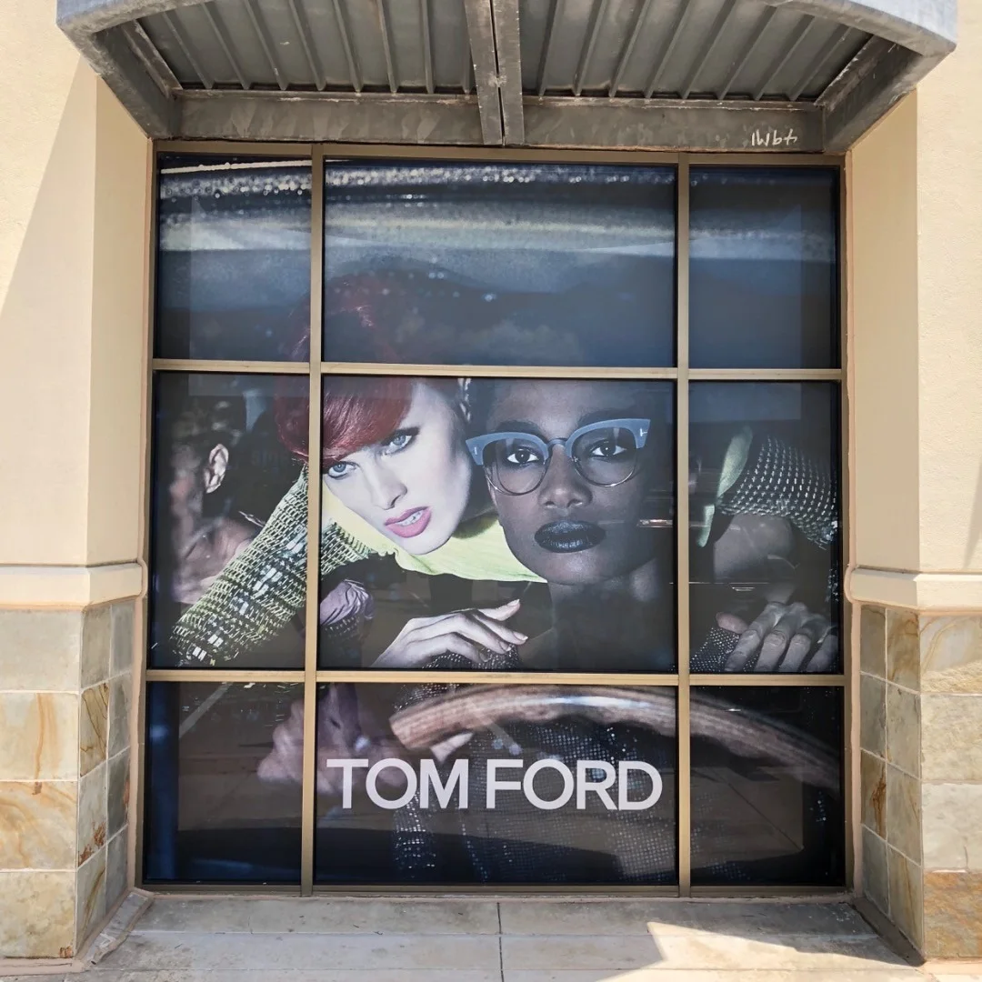 Tom Ford Luxury Window Wrap — Retail Window Perf for Tom Ford Retail installed by 3M Certified Stingray Signs LLC